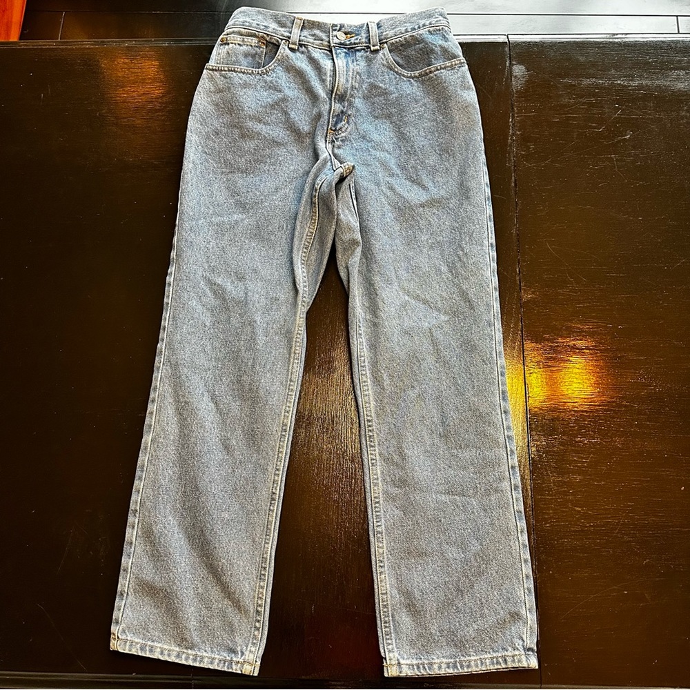 Vintage L.L. Bean Size 8 Wide Leg MoM Jean 90s y2k Retro Denim Wide leg